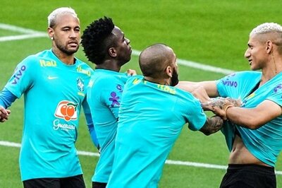 Training Ground Bust up Between Brazil Stars Richarlison and Vinicius Jr; Neymar Intervenes