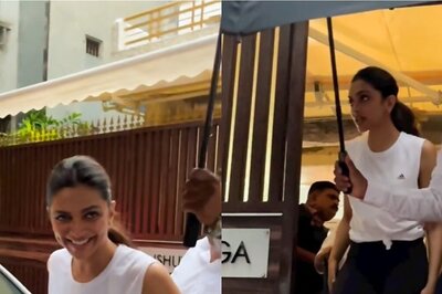 Deepika Padukone Looks Chic In White Tee And Black Pants, Gets Clicked Outside Yoga Class; Watch Video