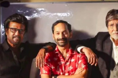 Fahadh Faasil With 'Pillars Of Indian Cinema' Rajinikanth And Amitabh Bachchan