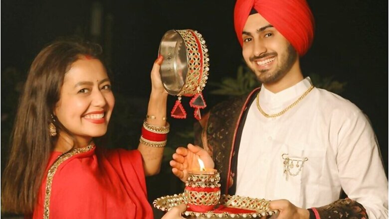 In Pics: Sneak-peek Inside Neha Kakkar's First Karva Chauth with Hubby Rohanpreet Singh