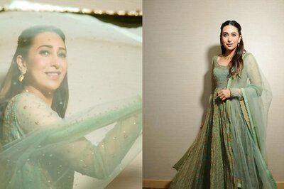 Karisma Kapoor Stuns in A Green Anarkali Suit Priced At Rs 1,50,000