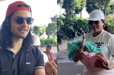 Ali Fazal Asks Paps Not to Click Newborn Daughter As Richa Chadha Holds Her At Mumbai Airport | Watch