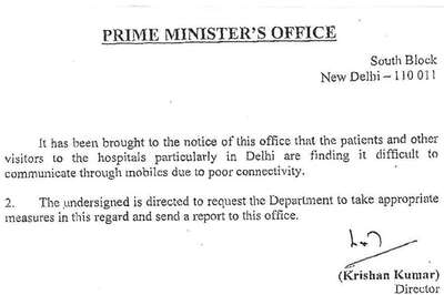 PMO directs Telecom Ministry to take corrective steps over call drops, poor connectivity in Delhi hospitals