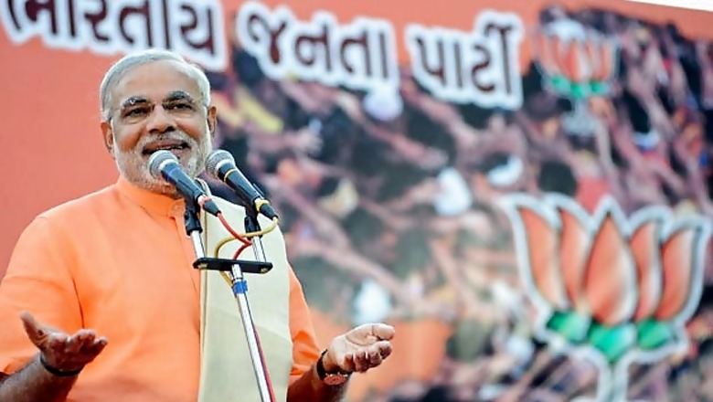 Modi scores a hat-trick in Gujarat, starts Delhi campaign