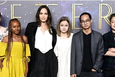 Angelina Jolie Poses with Five of Her Kids on Eternals London Premiere Blue Carpet