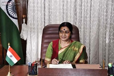 Sushma Swaraj arrives in Oman for talks with key Gulf nation