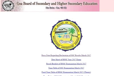 GBSHSE Goa Board SSC Result 2017 Declared: Check Here