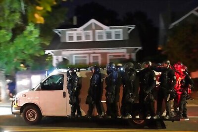 Riot declared as fire burns in Portland police union offices