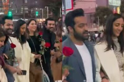 RRR Duo Ram Charan and Jr NTR Walk Hand-In-Hand With Their Better Halves In Japan; Watch