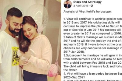 Astrologer's 'Prediction' About Virat Kohli's Second Child Shocks Fans, 2016 Facebook Post Goes Viral