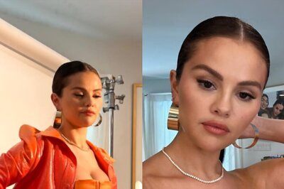 Selena Gomez In Orange Corset Top And Leather Jacket Is Breaking The Internet