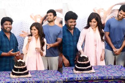 Samantha Receives Warm Welcome on Kushi Sets With Cake; Film's Director Calls Her 'Fighter'; See Pics