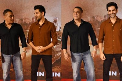 Salman Khan Turns Heads at Gadar 2 Success Party, Teaches Kartik Aaryan How To Pose; Watch Video