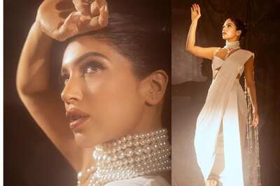 Bhumi Pednekar Looks Dreamy In White Saree With Pearl Choker; Writes Taal Lyrics As Caption