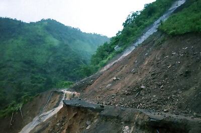 Heavy Rain Triggers Landslide, Damages Road Stretch in Darjeeling Gills