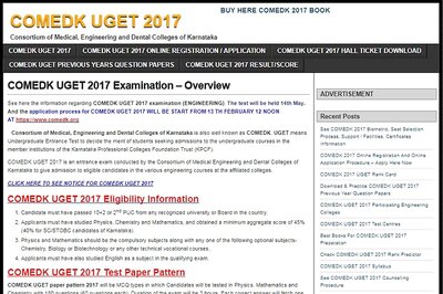 COMEDK UGET 2017 Revised Counseling of Second Round Starts on August 2nd, 10am