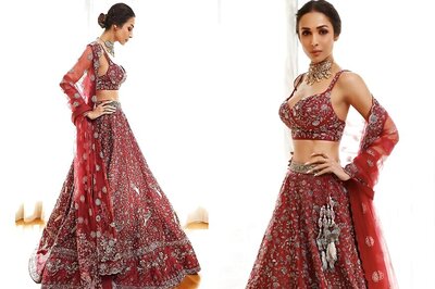 Malaika Arora's Red Lehenga is Our Favourite Bridal Ensemble from Lakme Fashion Week 2020