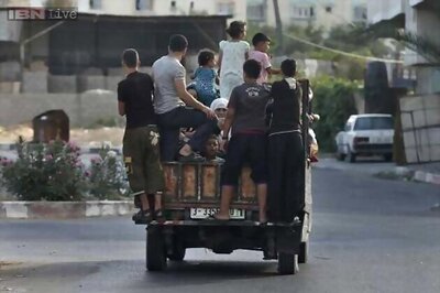 Israel says shoots down Gaza drone as calls for truce mount