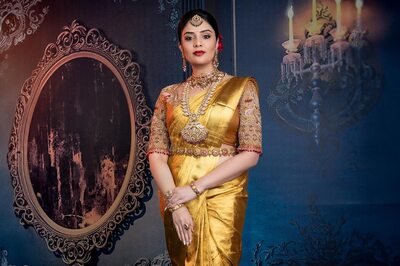 Telugu Actress Sreemukhi Looks Heavenly In Her Kanjeevaram Saree Bridal Photoshoot