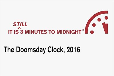 The Doomsday Clock to stay at 3 minutes to midnight