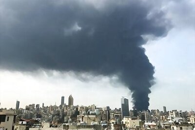 Large Fire Erupts In Beirut Port Area, A Month After Massive Blast