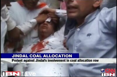 Hisar: Police lathicharge BJP workers protesting against Naveen Jindal