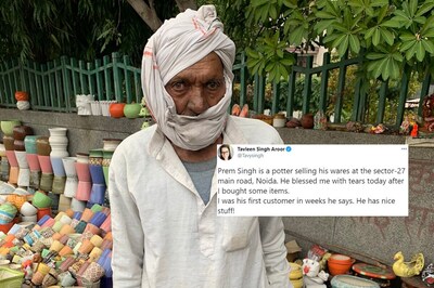 Desi Internet Comes Together to Help Elderly Man Selling Pottery on Roadside in Noida