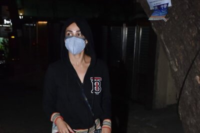 Malaika Arora Covers Her Head With A Hoodie As She Takes A Walk With Her Dog Casper