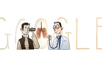 Google doodles Rene Laennec's 235th birthday, inventor of the stethoscope