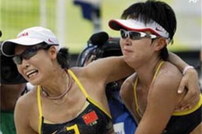 USA, China face-off in beach volleyball final