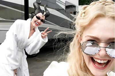 Maleficient II: Angelina Jolie Looks Like a Dorky Witch In Elle Fanning's BTS Pictures From the Set