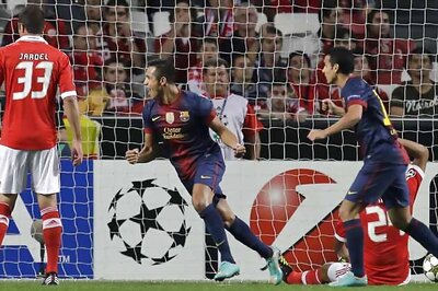 Champions League: Messi sets up 2-0 Barcelona win over Benfica