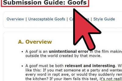 How to Submit a Report of a Goof or Error in a Movie to IMDb