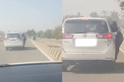 UP Woman Clings on to Moving Car's Door As Driver Holds Her Back, Police Respond to Viral Video