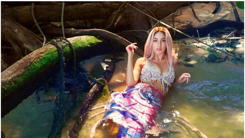 Watch: Nora Fatehi Did Mermaid Shoot on Dance Meri Rani Set Like This