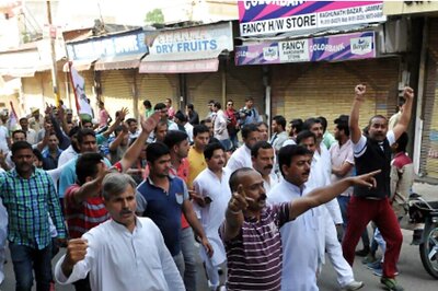 JKNPP Protests for Imposition of Governor's Rule in J&K