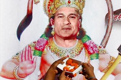 Snapshot: Fans superimpose Sachin Tendulkar's face on poster of Hanuman