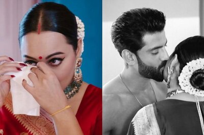 Sonakshi Sinha Tears Up Seeing Herself in Sindoor, Shirtless Zaheer Iqbal Kisses Her In Unseen Photos