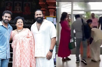 Rishab Shetty Falls on Jr NTR's Mother's Feet as He Meets Them At Airport, Video Goes Viral | Watch