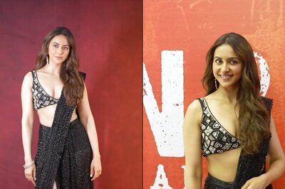 Sexy! Rakul Preet Singh Exudes Elegance In A Glittery Black Saree For Indian 2 Event, Video Goes Viral