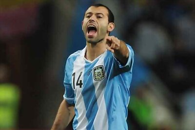 Javier Mascherano off for kicking medical cart driver