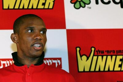Eto'o sent off for nasty tackle against Portugal