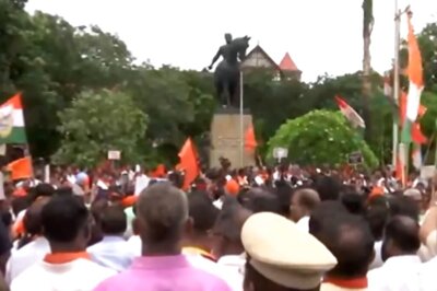 Shivaji Statue Collapse: Sharad Pawar, Uddhav Join MVA Protest March At Iconic Hutatma Chowk In Mumbai