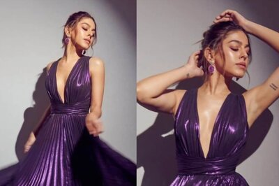 Alaya F Paints Instagram Purple In A Stunning Gauri-Nainika Gown