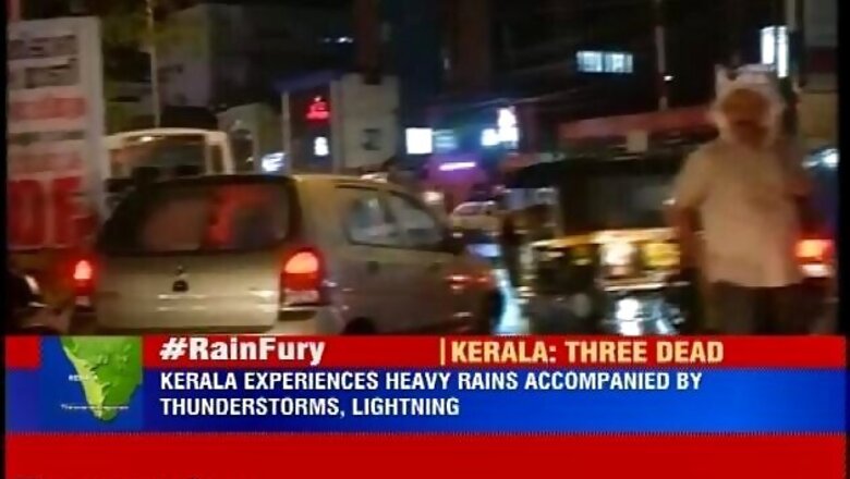 Heavy rain lashes Kerala, three killed