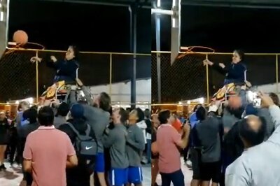 Basketball Players Help Specially-abled Woman Score a Point, Win Hearts