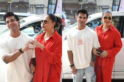 Bipasha Basu, Karan Singh Grover Paint The Town Red As They Step Out For Valentine's Day Lunch, Photos