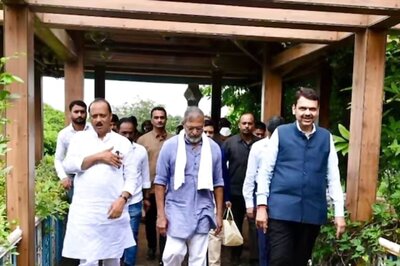 In Pics: Devendra Fadnavis And Ajit Pawar Attend Nana Patekar's Ganesh Chaturthi Celebrations