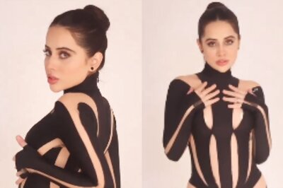 Urfi Javed Strikes Sensuous Poses In Black Sheer Bodysuit, Gets Compared With Zebra; Watch Video