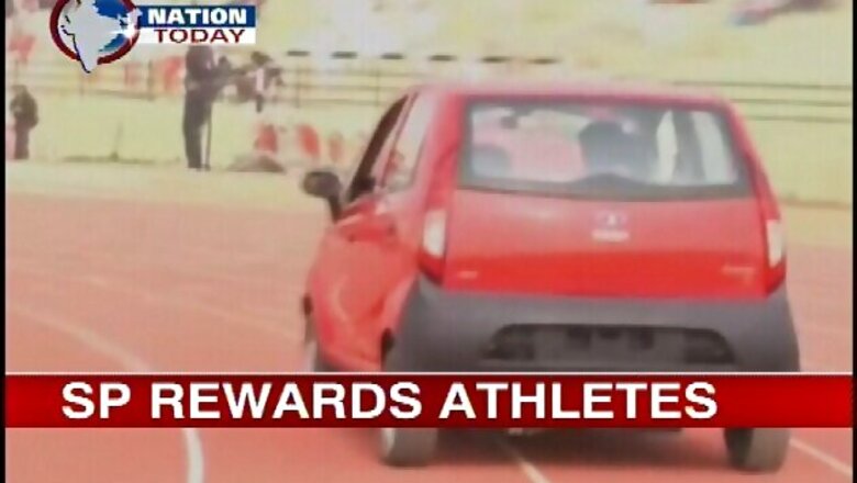 UP: Akhilesh gives away Nano cars at school games